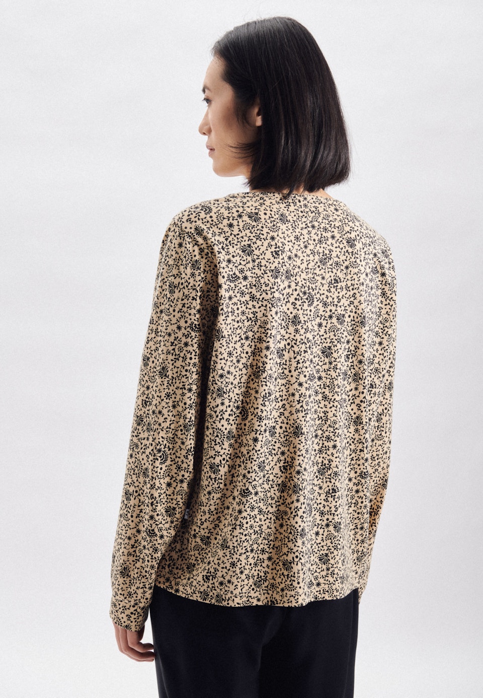 Pyjama Oberteil aus Baumwollmischung in Beige |  Seidensticker Onlineshop