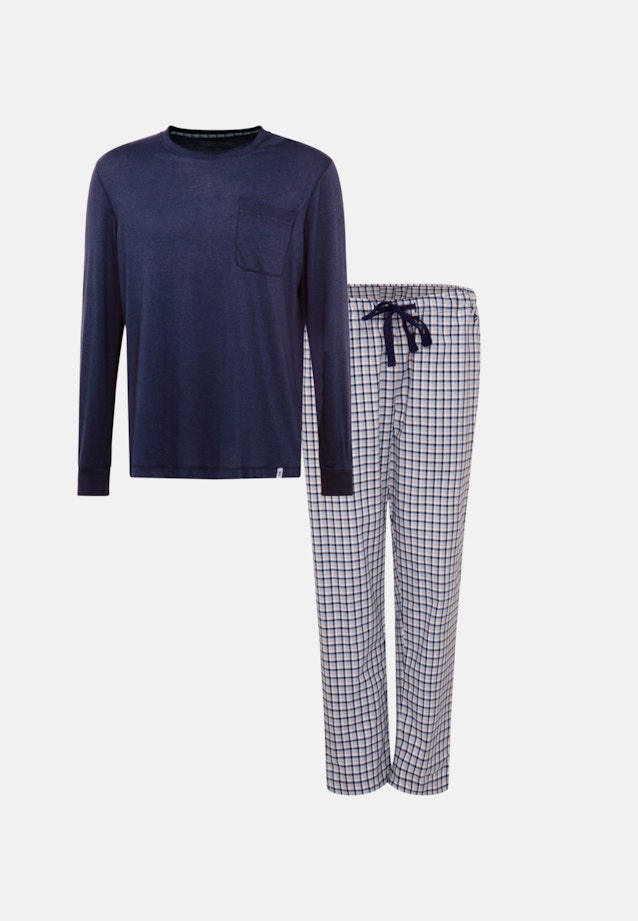 Pyjama Regular Manche Longue in Bleu Foncé |  Seidensticker Onlineshop