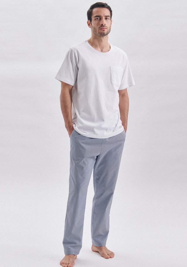 Pyjamahose aus 100% Baumwolle in Mittelblau | Seidensticker Onlineshop