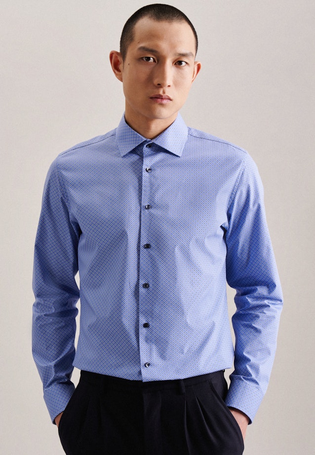 X-Slim Business Hemd Druck in Hellblau |  Seidensticker Onlineshop