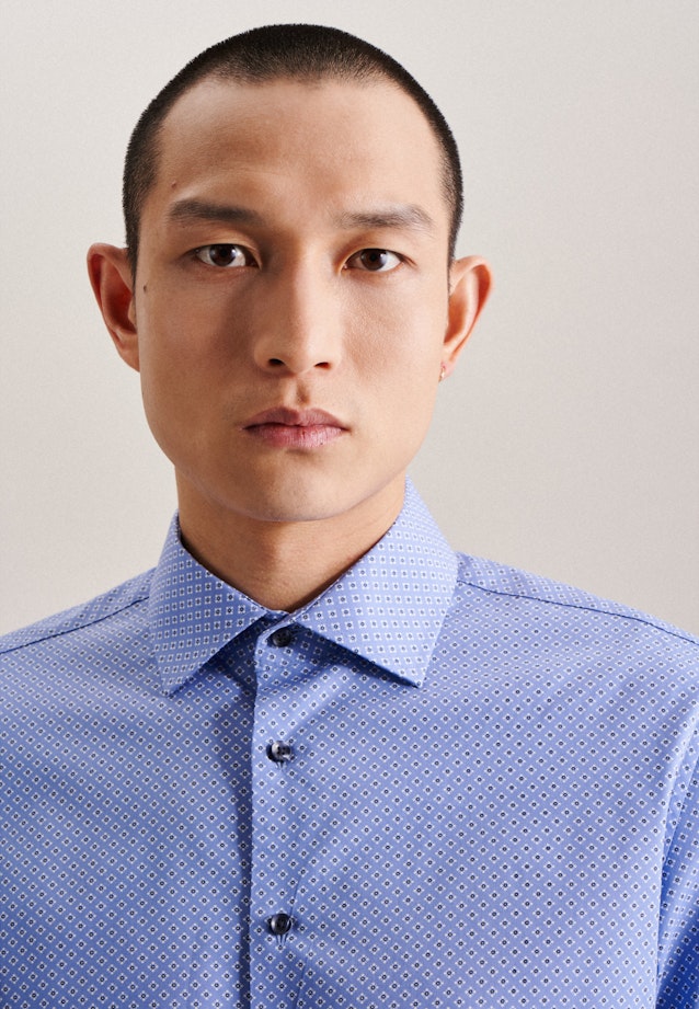 X-Slim Business Hemd Druck in Hellblau |  Seidensticker Onlineshop