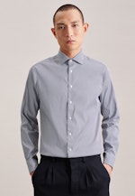 Regular Performance shirt Check in Dark Blue |  Seidensticker Onlineshop