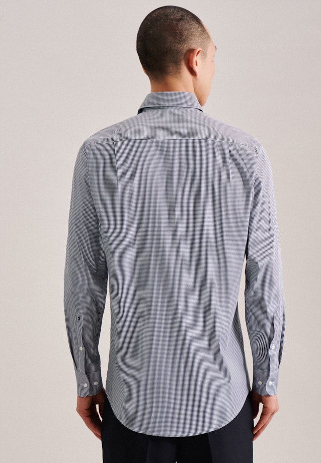 Regular Performance shirt Check in Dark Blue |  Seidensticker Onlineshop