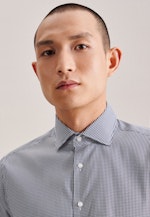 Regular Performance shirt Check in Dark Blue |  Seidensticker Onlineshop