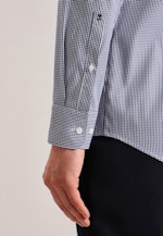 Regular Performance shirt Check in Dark Blue |  Seidensticker Onlineshop