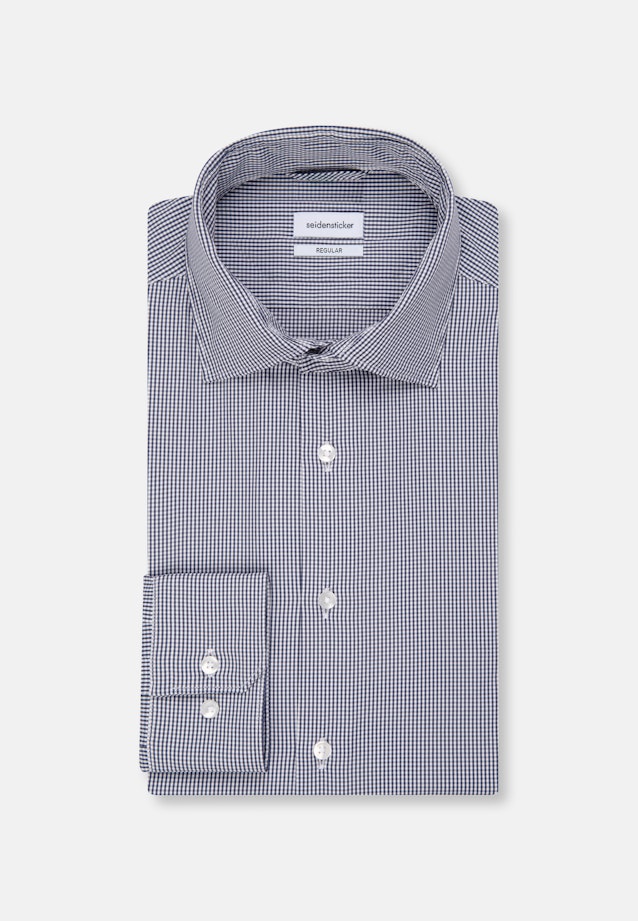 Regular Performance shirt Check in Dark Blue |  Seidensticker Onlineshop