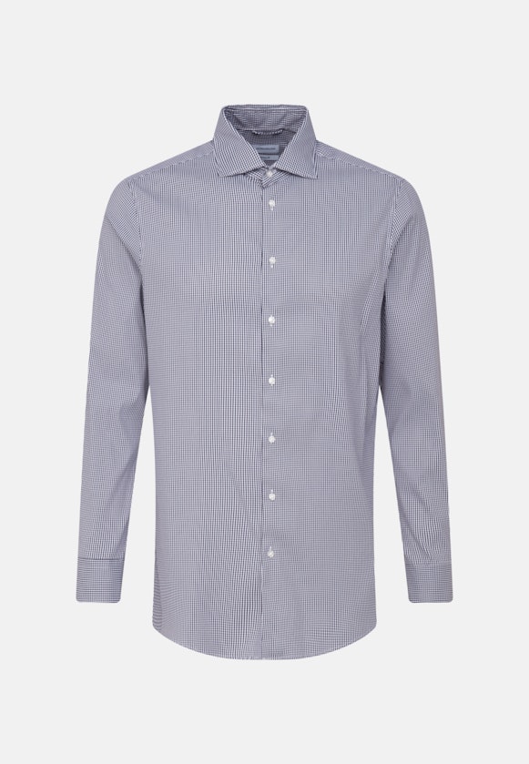 Regular Performance shirt Check in Dark Blue |  Seidensticker Onlineshop