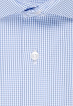 Regular Chemise Performance carreaux in Bleu Clair |  Seidensticker Onlineshop