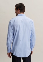 Regular Chemise Performance carreaux in Bleu Clair |  Seidensticker Onlineshop