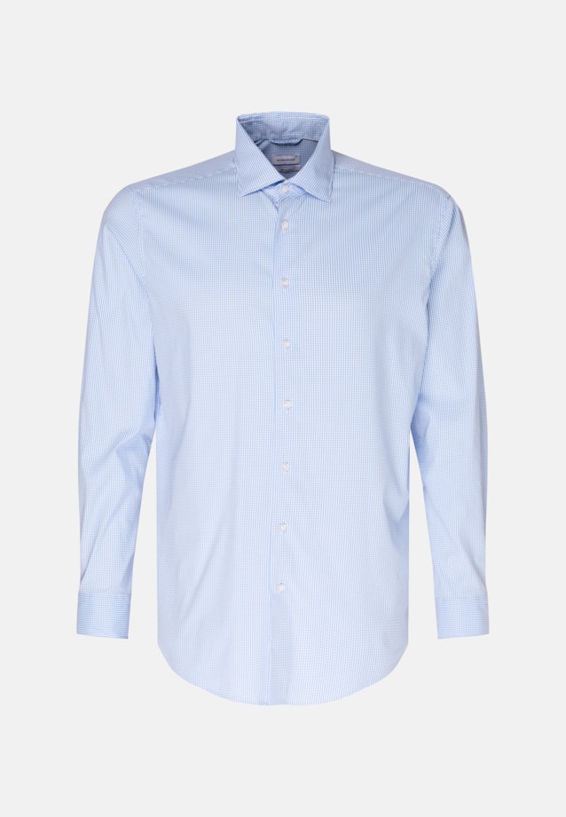 Regular Chemise Performance carreaux in Bleu Clair |  Seidensticker Onlineshop