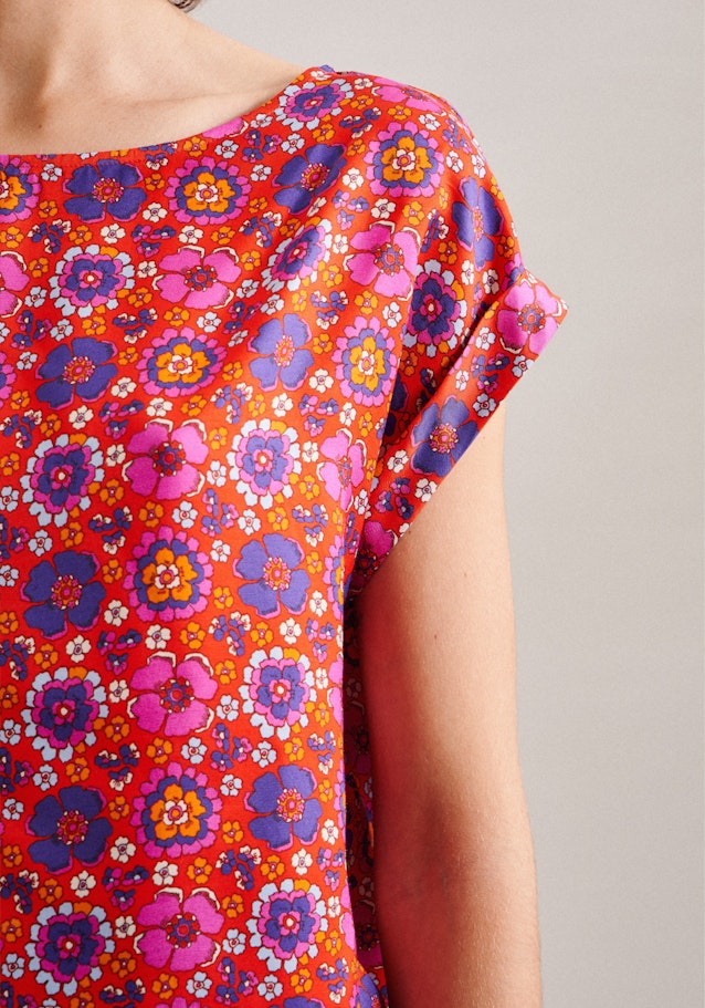 korte arm Shirtblouse in Rood |  Seidensticker Onlineshop