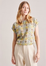 Short sleeve Shirt Blouse in Ecru |  Seidensticker Onlineshop