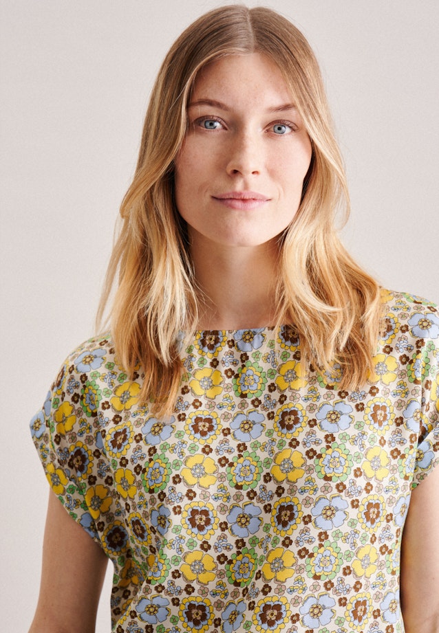 Shirtbluse Druck in Ecru |  Seidensticker Onlineshop