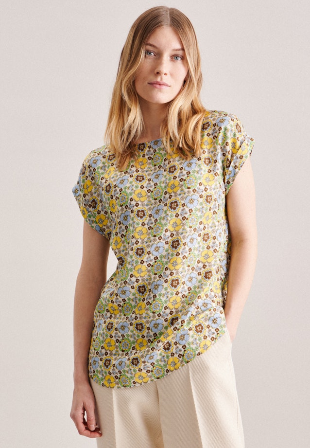 Shirtbluse Druck in Ecru |  Seidensticker Onlineshop