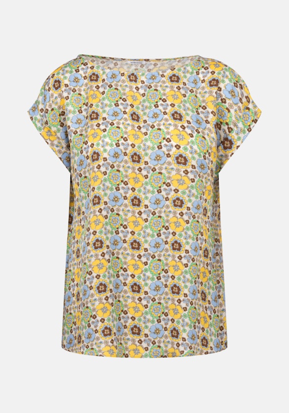 Short sleeve Shirt Blouse in Ecru |  Seidensticker Onlineshop