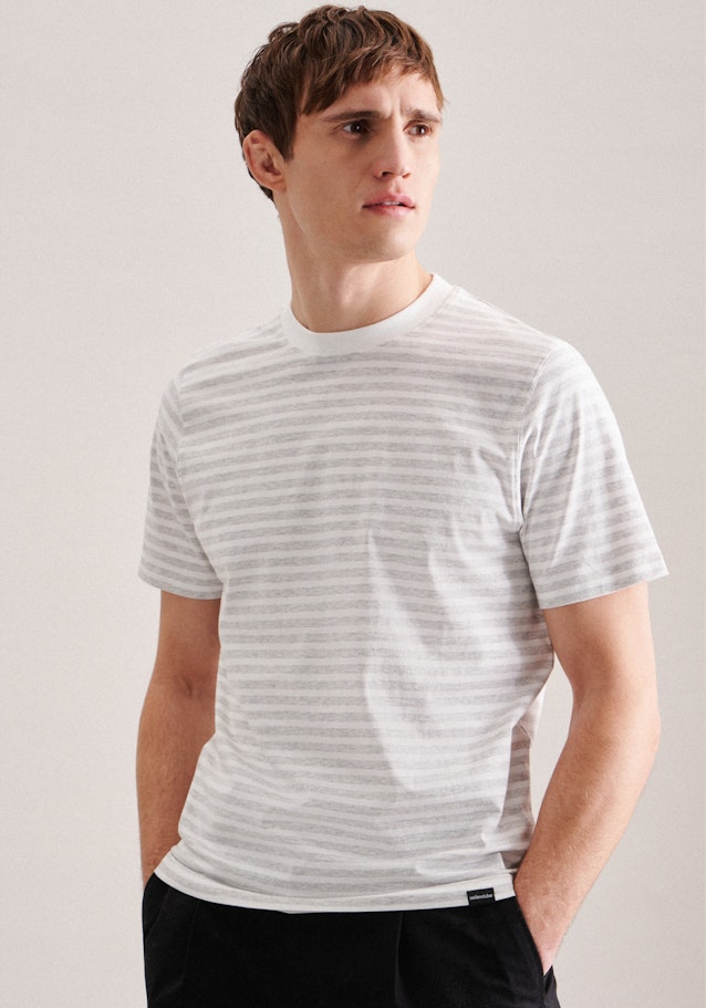 Ronde Hals T-Shirt in Grijs |  Seidensticker Onlineshop