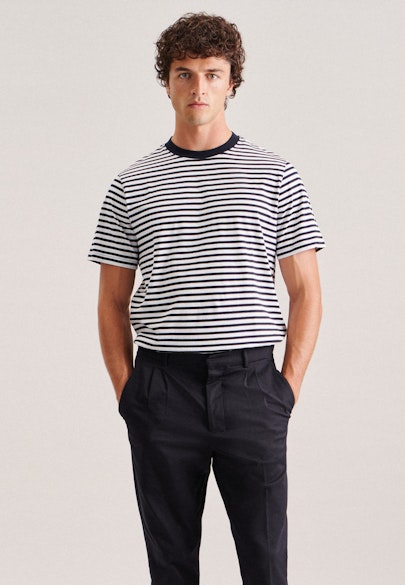T-Shirt Stripes in White |  Seidensticker Onlineshop