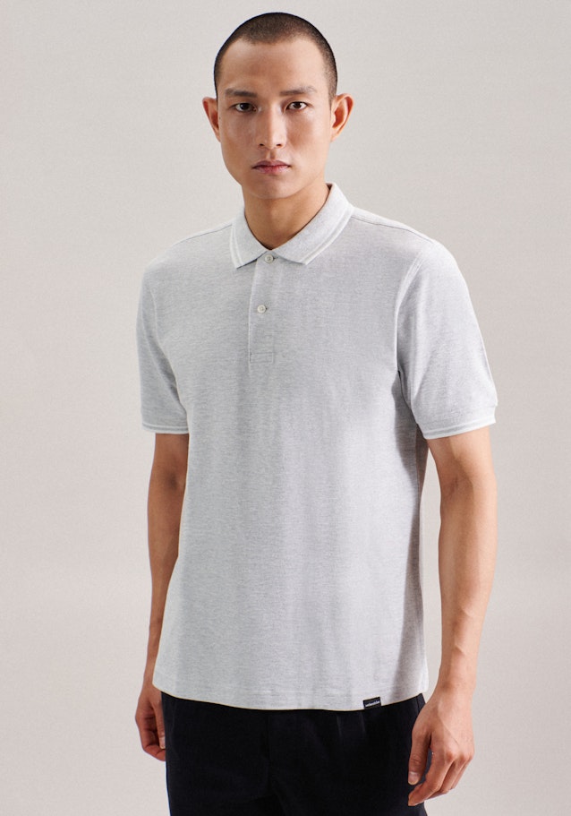 Kragen Polo-Shirt Gerader Schnitt (Normal-Fit) in Grau | Seidensticker Onlineshop