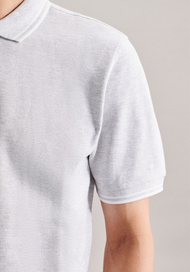 Gerader Schnitt (Normal-Fit) Polo-Shirt Uni in Grau | Seidensticker Onlineshop