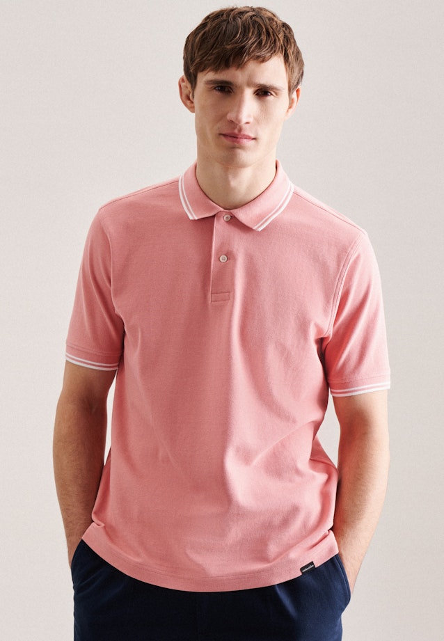 Kraag Polo-Shirt in Roze/Pink |  Seidensticker Onlineshop
