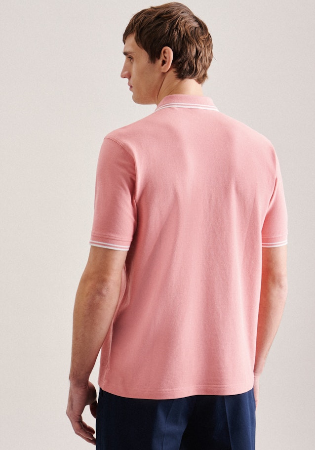 Gerader Schnitt (Normal-Fit) Polo Uni in Rose Fuchsia | Seidensticker Onlineshop