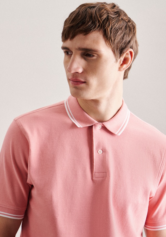 Kragen Polo-Shirt Gerader Schnitt (Normal-Fit) in Rosa/Pink |  Seidensticker Onlineshop