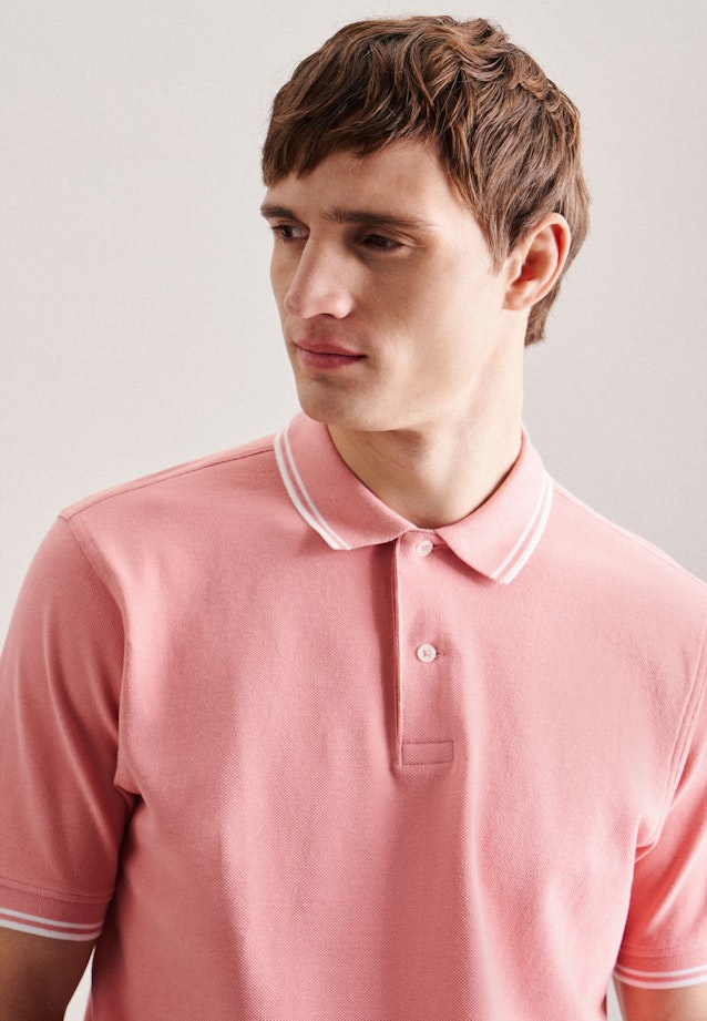 Kragen Polo-Shirt Gerader Schnitt (Normal-Fit) in Rosa/Pink |  Seidensticker Onlineshop