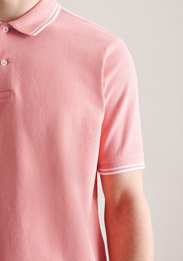 Polo Gerader Schnitt (Normal-Fit) Manche Courte Rund in Rose Fuchsia |  Seidensticker Onlineshop