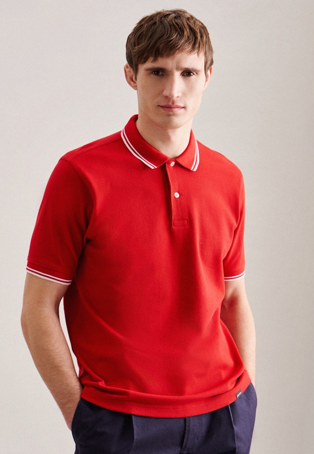 Kraag Polo-Shirt in Rood | Seidensticker Onlineshop