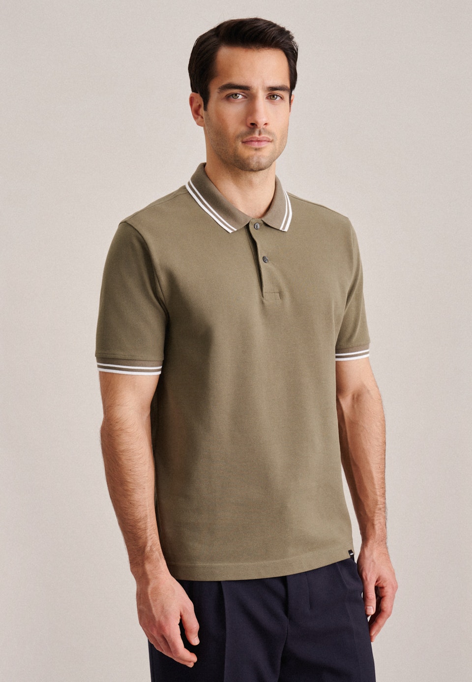 Kragen Polo-Shirt in Grün |  Seidensticker Onlineshop
