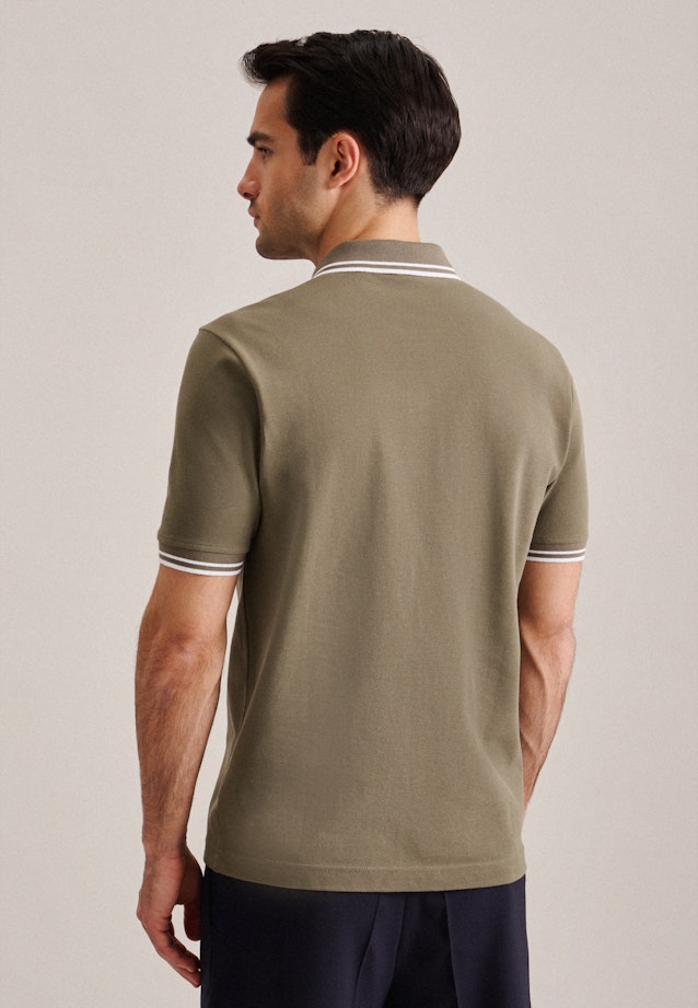 Kragen Polo-Shirt Gerader Schnitt (Normal-Fit) in Grün | Seidensticker Onlineshop