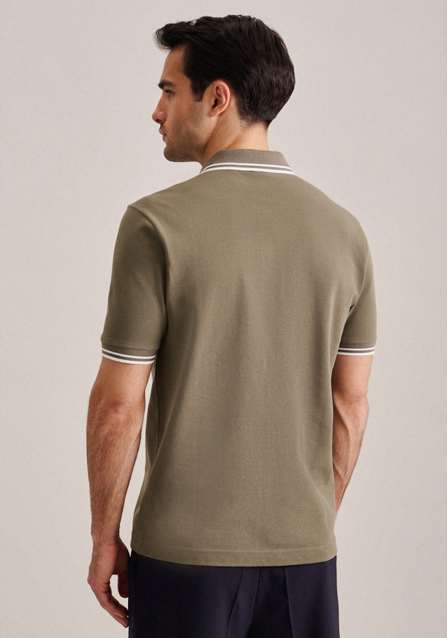 Kragen Polo-Shirt Gerader Schnitt (Normal-Fit) in Grün |  Seidensticker Onlineshop