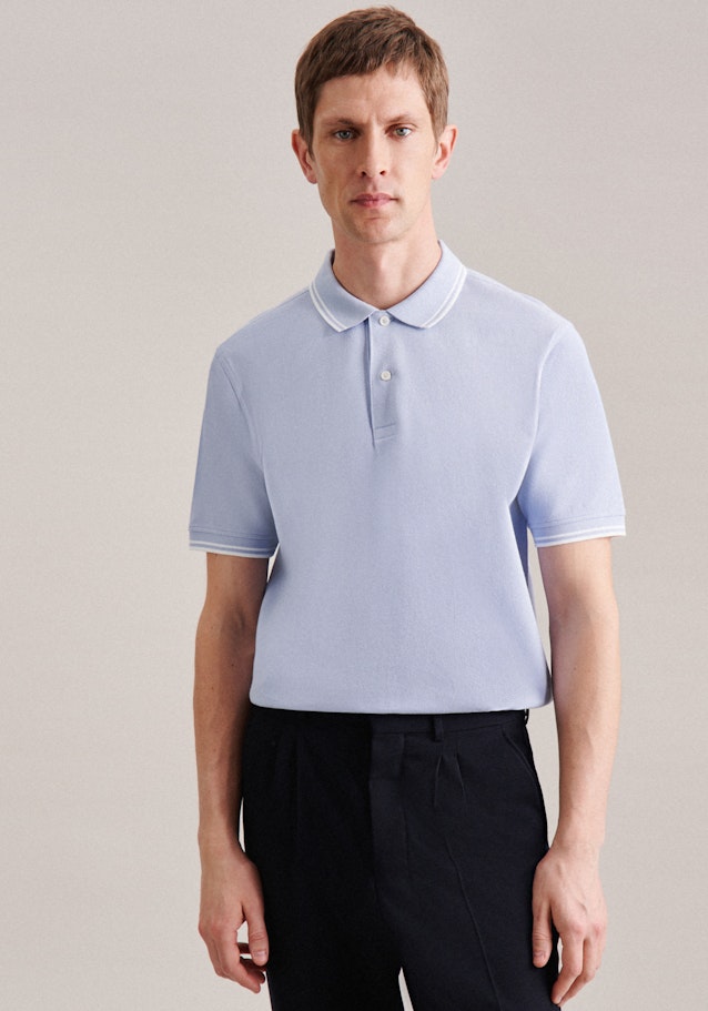 Collar Polo-Shirt in Light Blue | Seidensticker Onlineshop
