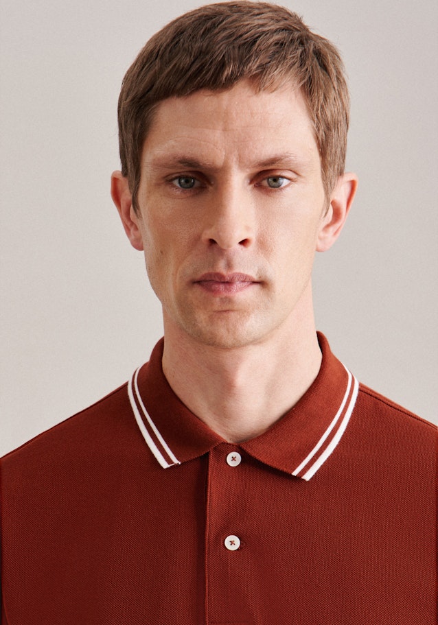 Kraag Polo-Shirt in Oranje | Seidensticker Onlineshop