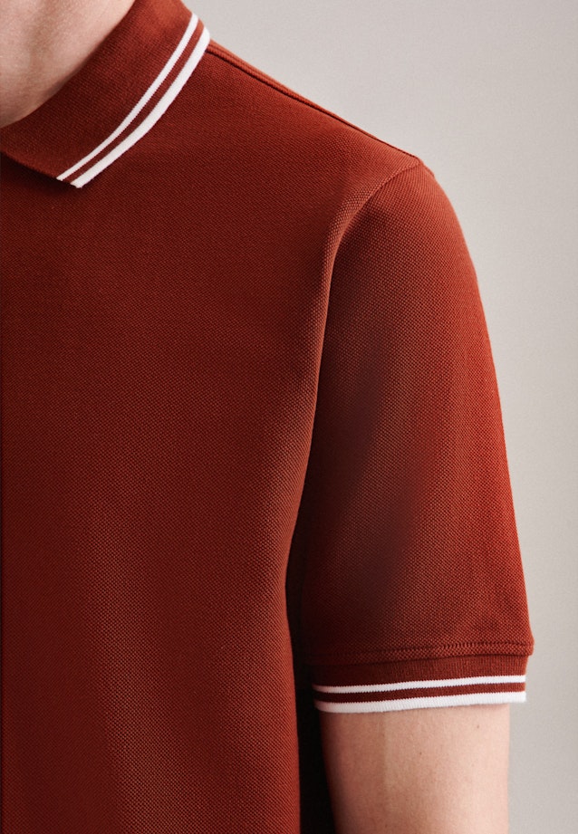 Kraag Polo-Shirt in Oranje |  Seidensticker Onlineshop