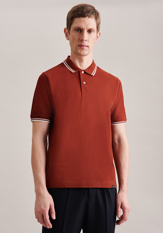 Collar Polo-Shirt in Orange |  Seidensticker Onlineshop