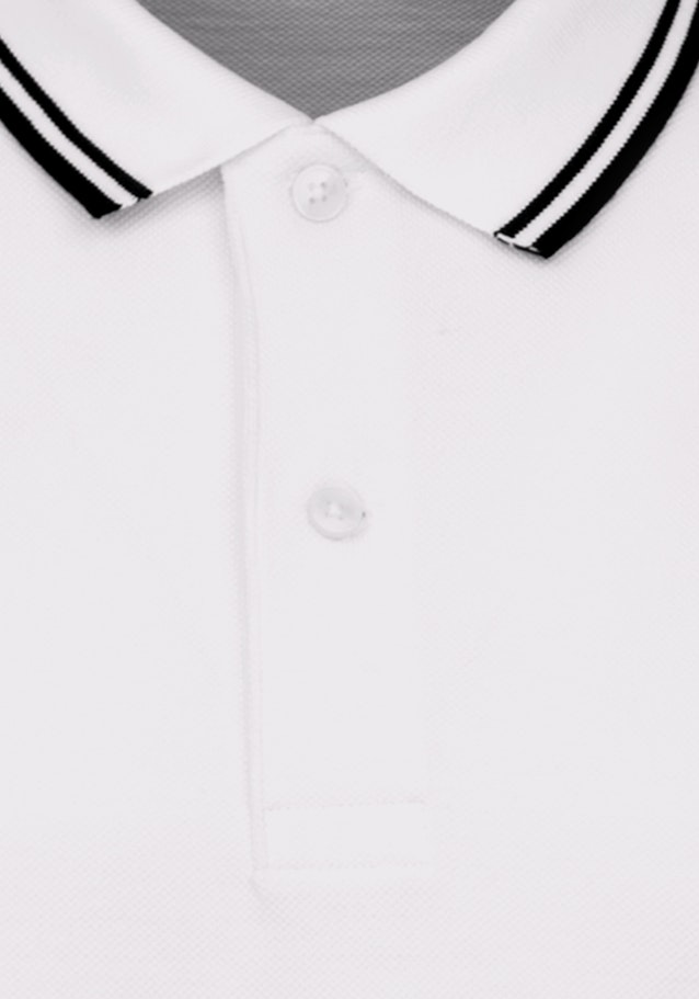Gerader Schnitt (Normal-Fit) Polo-Shirt Uni in Weiß | Seidensticker Onlineshop