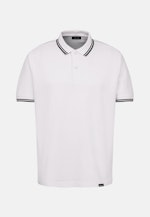 Kragen Polo-Shirt Gerader Schnitt (Normal-Fit) in Weiß |  Seidensticker Onlineshop