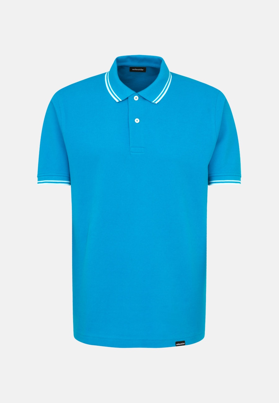 Kragen Polo-Shirt in Türkis |  Seidensticker Onlineshop