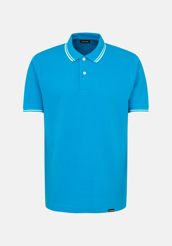 Kraag Polo-Shirt in Turquoise |  Seidensticker Onlineshop