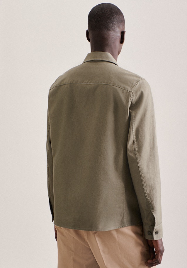Gerader Schnitt (Normal-Fit) Veste Uni in Vert | Seidensticker Onlineshop