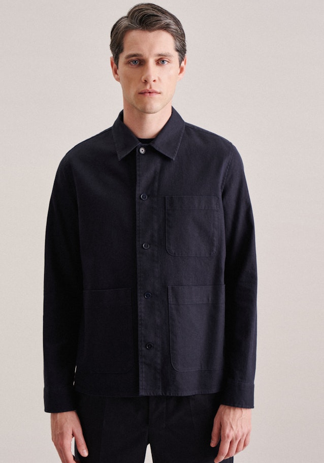 Collar Jacket in Dark Blue | Seidensticker Onlineshop
