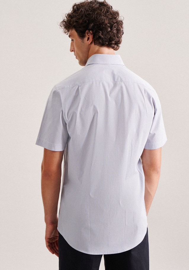 Non-iron Poplin Short sleeve Business Shirt in Regular with Kent-Collar in Brown | Seidensticker Onlineshop