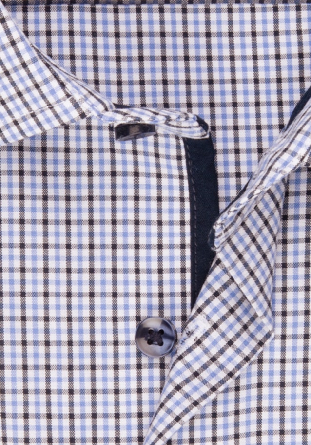 Bügelfreies Popeline Kurzarm Business Hemd in Regular mit Kentkragen in Dunkelblau |  Seidensticker Onlineshop