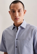 Regular Business Hemd Karo in Dunkelblau |  Seidensticker Onlineshop