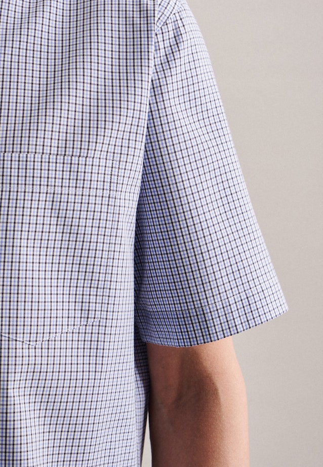 Non-iron Poplin Short sleeve Business Shirt in Regular with Kent-Collar in Dark Blue |  Seidensticker Onlineshop