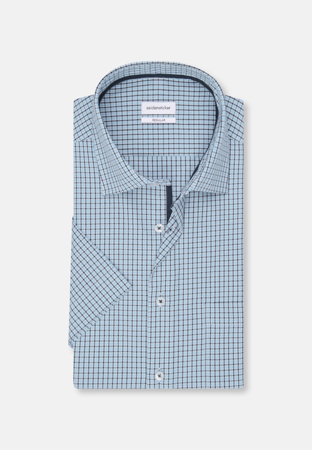 Regular Business Hemd Karo in Türkis |  Seidensticker Onlineshop