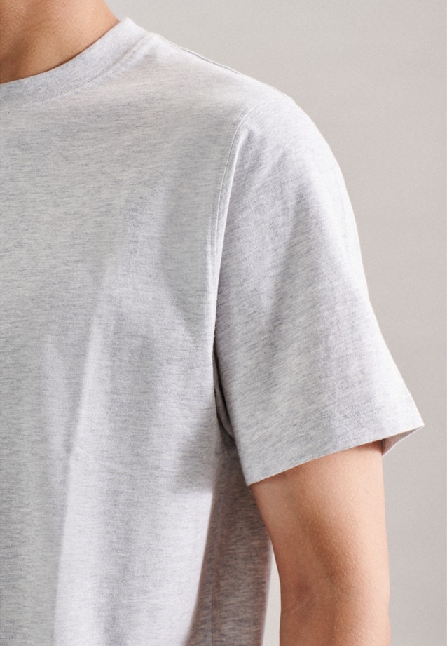 Rundhals T-Shirt Gerader Schnitt (Normal-Fit) in Grau |  Seidensticker Onlineshop