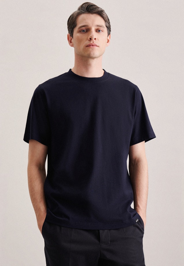 Rundhals T-Shirt Regular in Navy |  Seidensticker Onlineshop