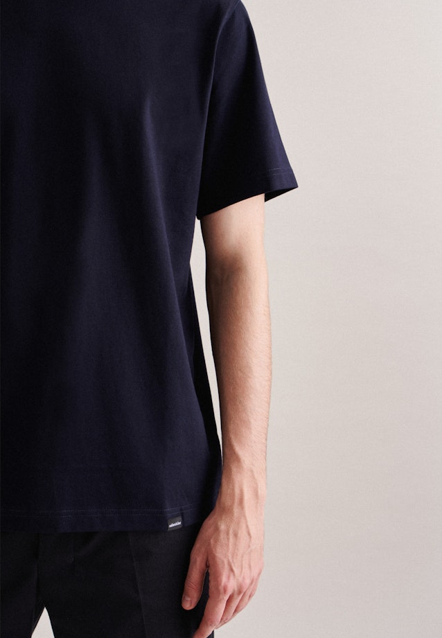 Rundhals T-Shirt Regular in Navy |  Seidensticker Onlineshop